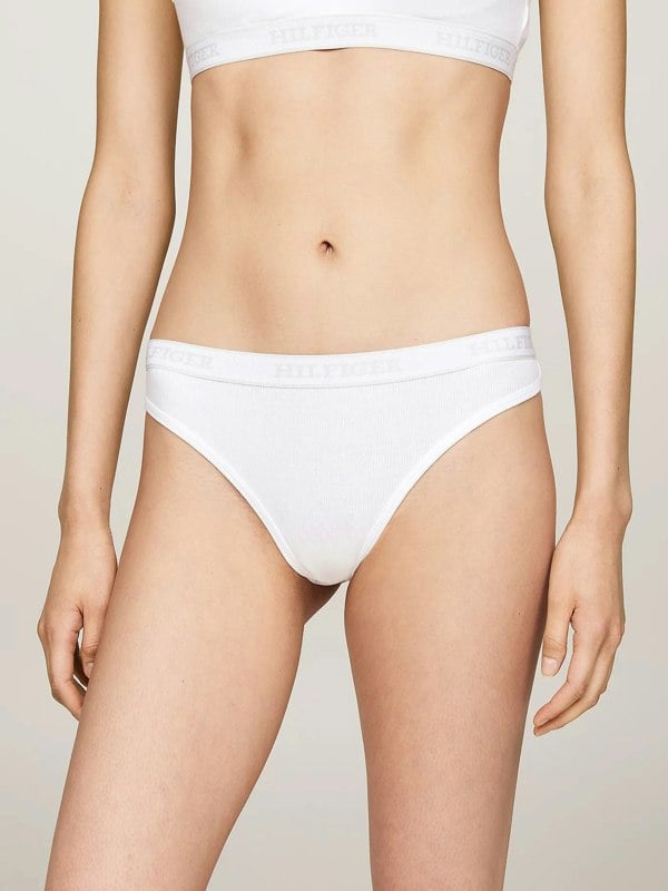 Tommy Hilfiger MONOTYPE Womens Thong White