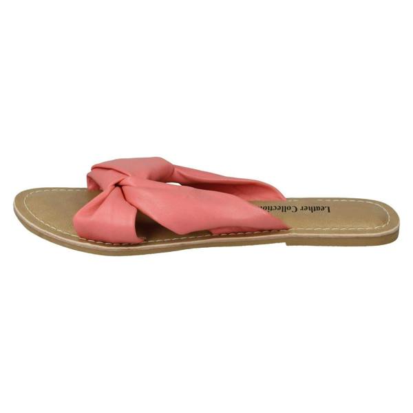 Leather Collection Ladies Leather Collection Knot Vamp Mule Sandals