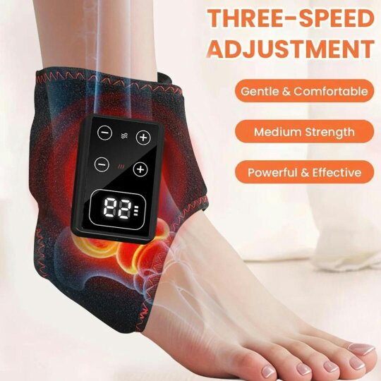 Havendro 1PC Electric Foot Ankle Massager Heating Vibration Hot Compress Pain Relief Tool