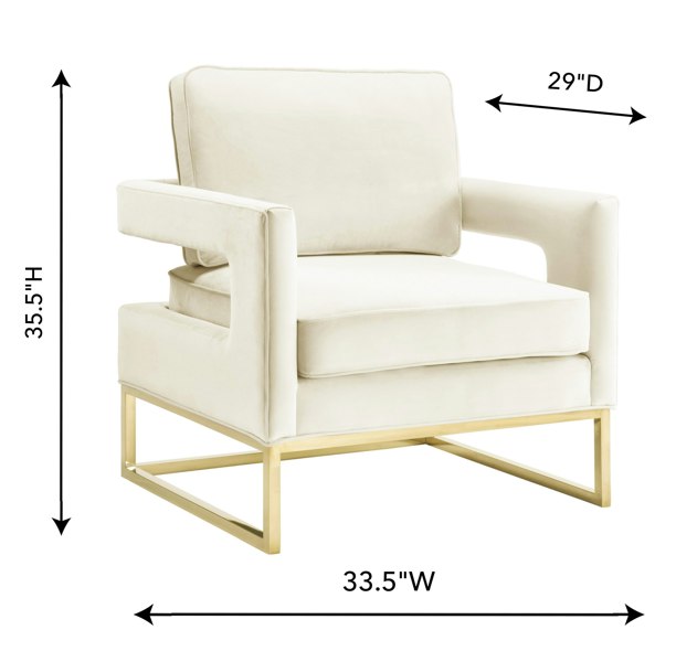 Furniture Edit Avery Cream Velvet Chair