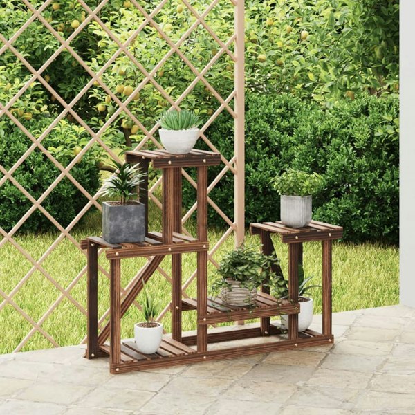 Berkfield Flower Stand 90x25x73.5 cm Solid Wood Fir