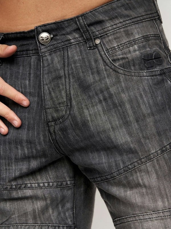 Crosshatch Winston MVE Denim Shorts Black Wash