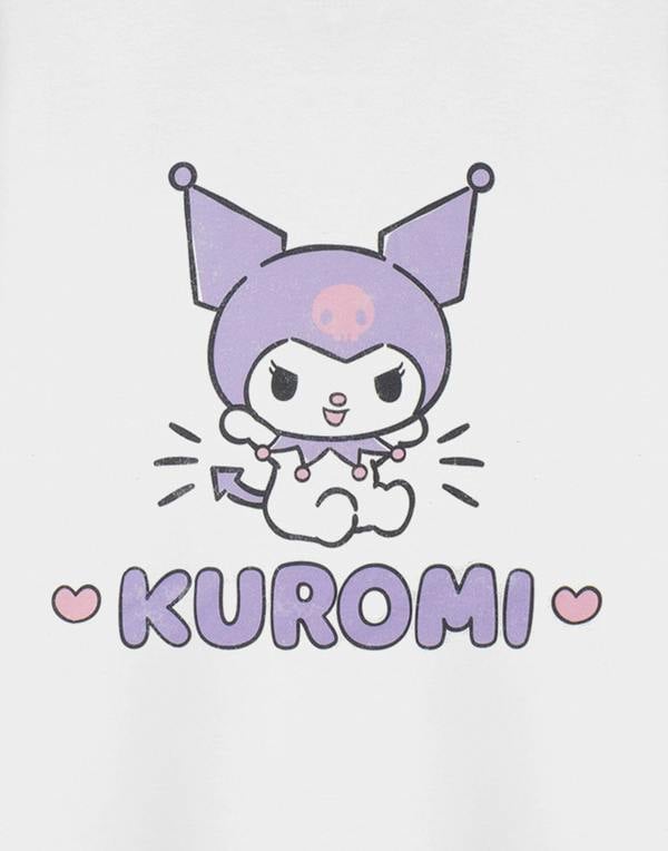 Hello Kitty & Friends Girls White Heart Short Sleeved T-Shirt