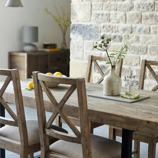 Hemming & Wills Reclaimed Wood Extending Dining Table (180cm - 240cm) - Williamsburg Collection