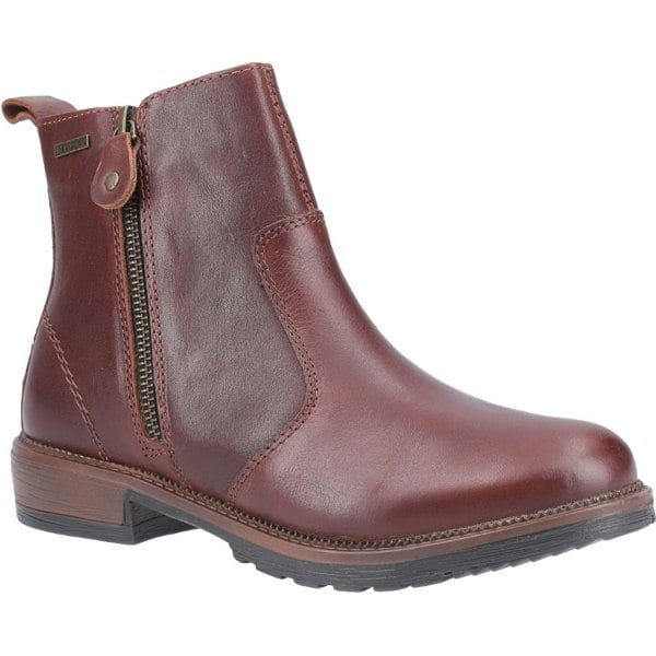 Cotswold Womens/Ladies Ashwicke Zip Leather Ankle Boot - Brown