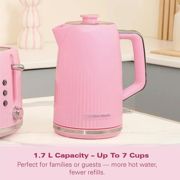 Hamilton Beach Miami 1.7L Kettle Flamingo Pink - Hamilton Beach UK