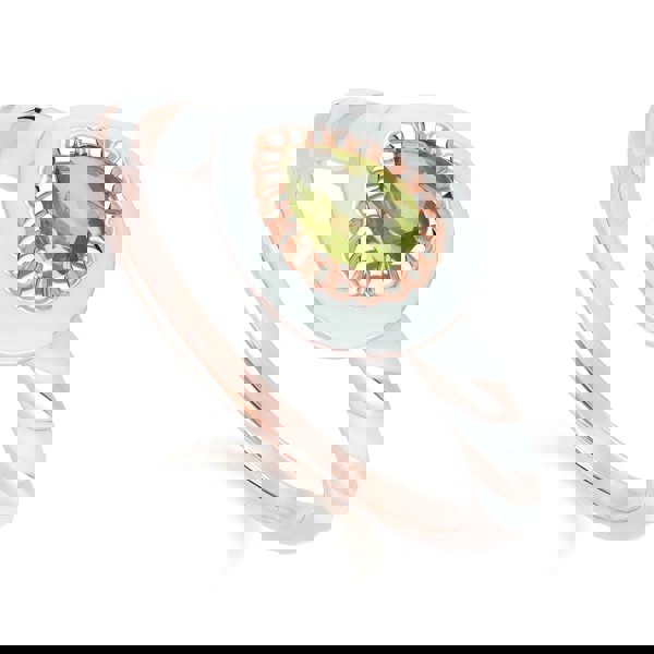 253R710601925 Siberian Waltz Green Enamel & Peridot Ring In 18ct Rose Gold Plated Sterling Silver Side