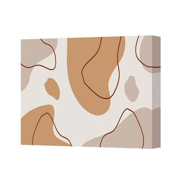 Benjamin Tate Design Abstract Earth Tone Canvas Wall Art Print For Living Room Decor
