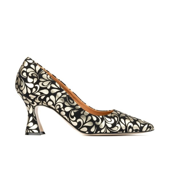 Embassy London Sophia Hollywood - Gold - Women's pointed 3 inch heel pump in black and gold leather