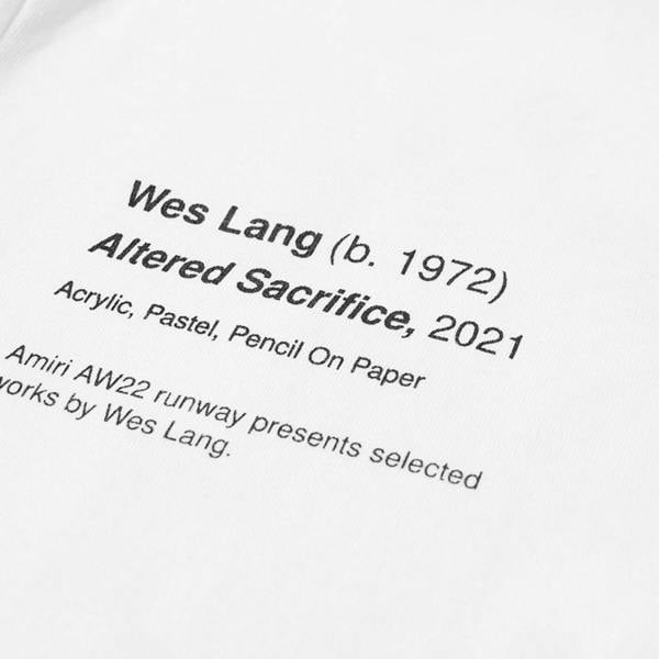 Amiri Wes Lang Checker Skull Tee White
