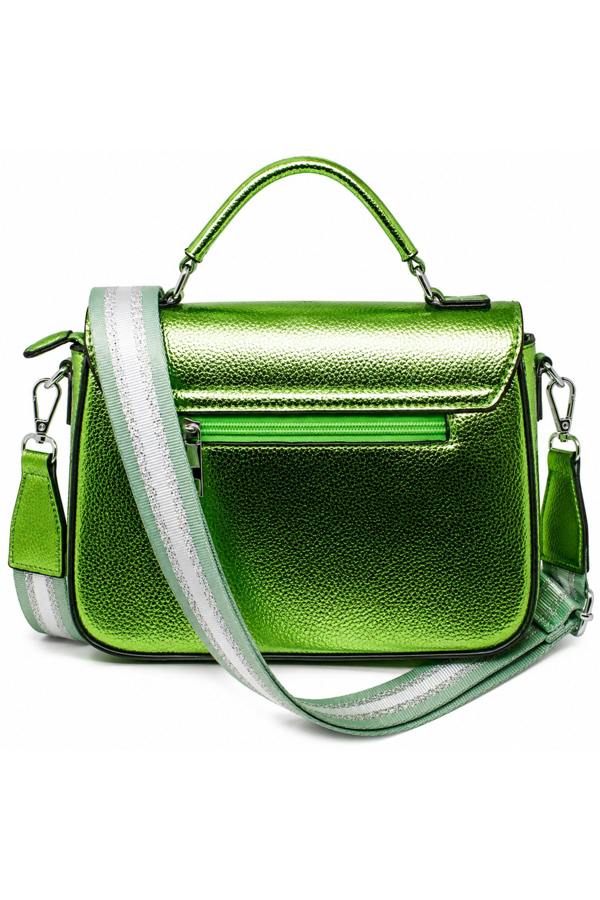 Kitise Metallic Crossbody Bag with Adjustable Wide Strap Turn Lock