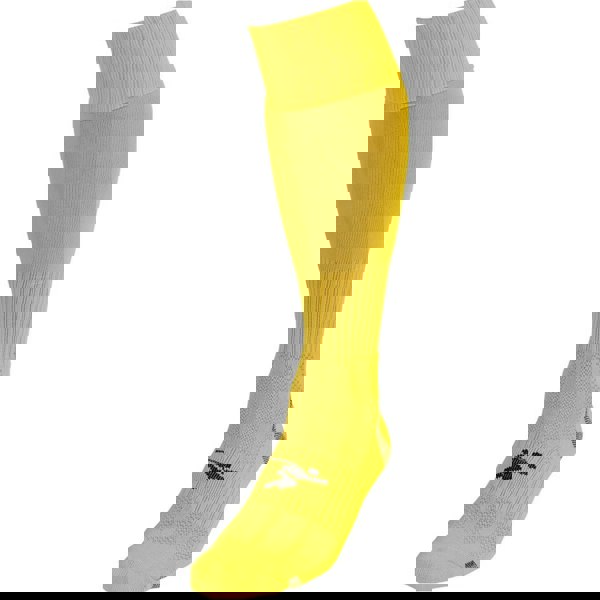 JUNIOR SIZE 8-11 Pro Football Socks - PLAIN YELLOW - Ventilated Toe Protection