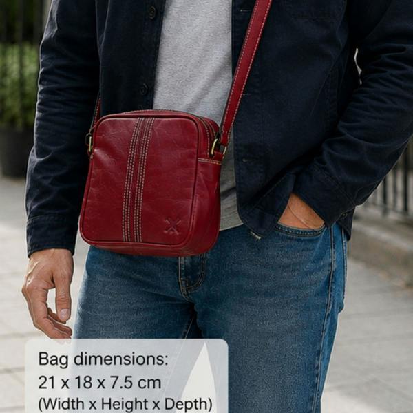 Mala Leather Edgbaston Cricket Mini Genuine Leather Crossbody Bag