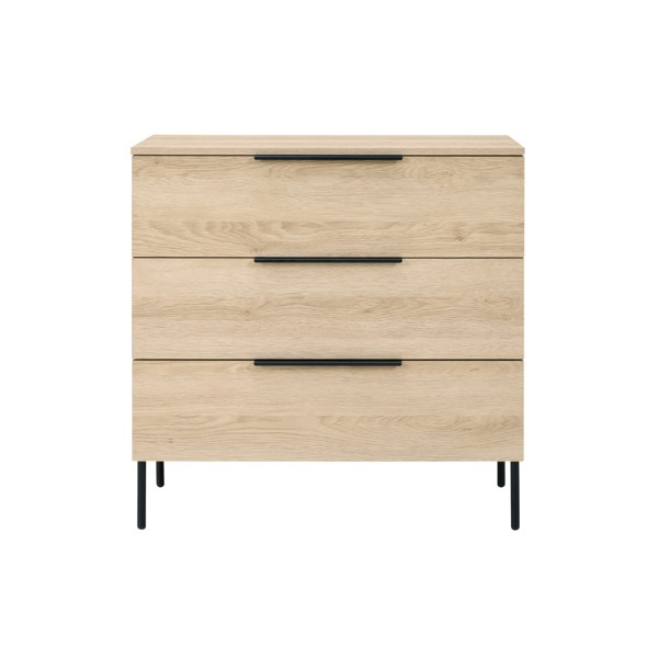 Luna 3 Drawer Chest - Oak