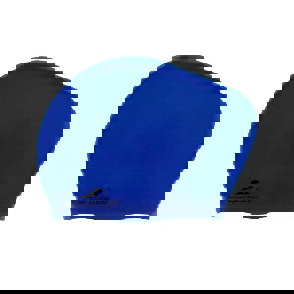 Blue Aquafeel long hair adult silicone swim cap with logo