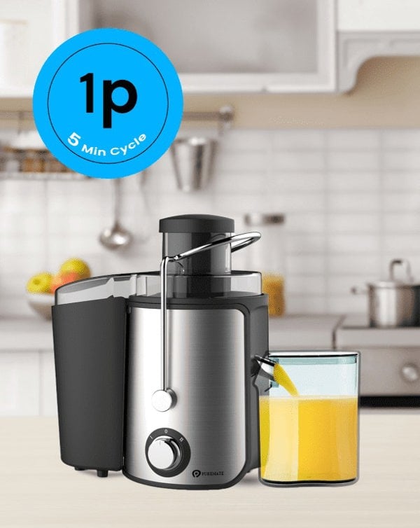 PureMate NaturoPure 600W Juicer for Fruits and Vegetables and BPA-Free