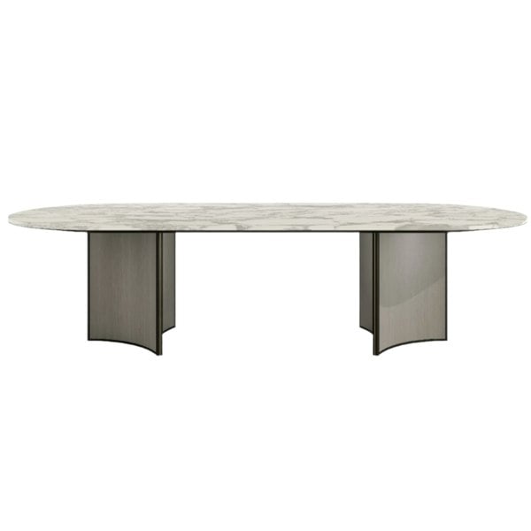 Trésor Luxury Natural Stone Top Dining Table & Antique Brass C