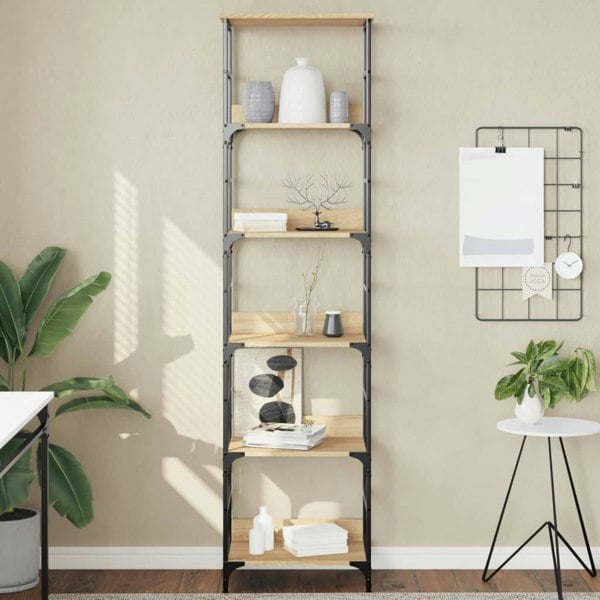Berkfield Bookshelf Sonoma Oak 50x33x188.5 cm Engineered Wood