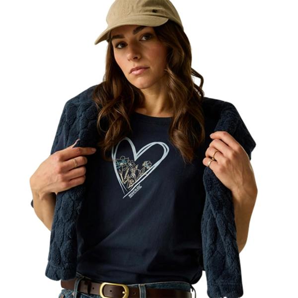 Regatta Womens/Ladies Filandra VX Heart T-Shirt - Navy - 