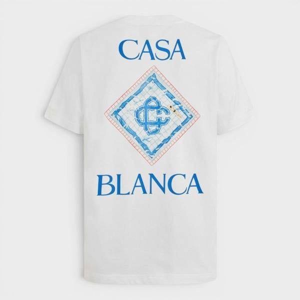 Casablanca Pool Printed T-Shirt White