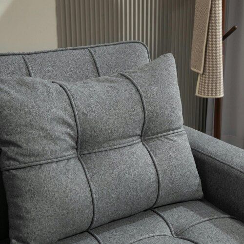 Wyld Haus Rireel Diha Dark Grey Upholstered 2 Seater Pull Out Sofa Bed