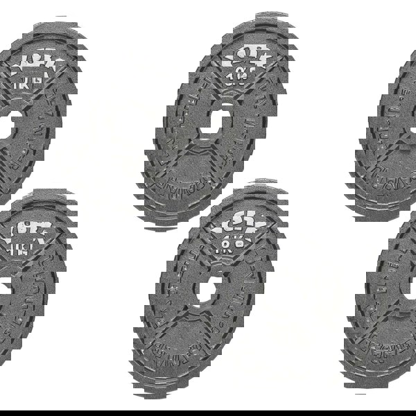 York Olympic Hammertone Cast Iron Weight Plates 2 x 10kg