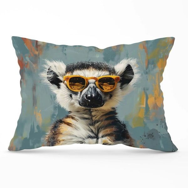 Warren Reed Lemur In Glasses Cushions