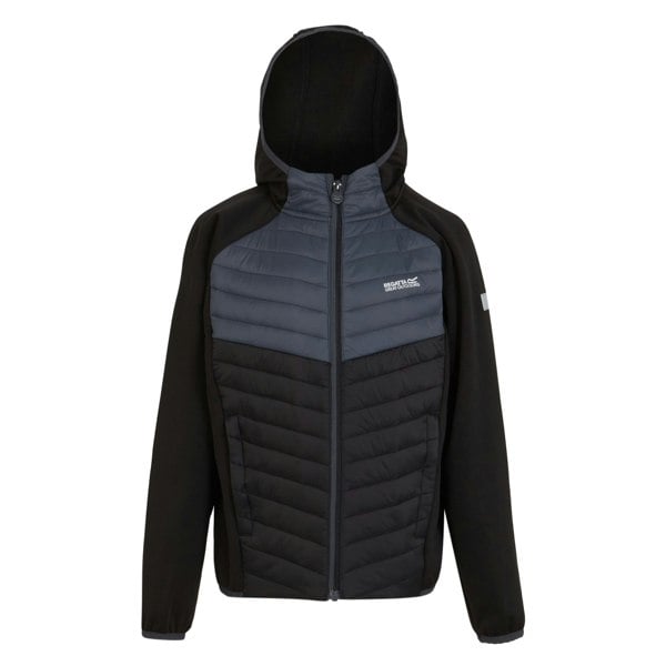 Regatta Boy's Kielder VIII Hybrid Jacket - Black/Seal Grey