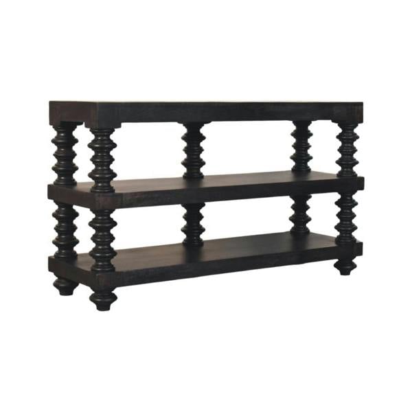 Artisan Furniture Spindle Shelf Console in Carbon Ash