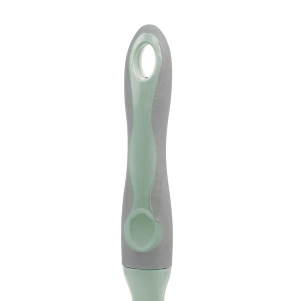 JVL Dust Pan And Brush Set / Rubber Grip - Green