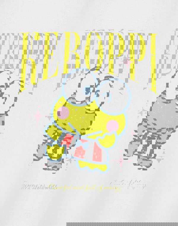 Hello Kitty Womens White Keroppi Short Sleeved T-Shirt