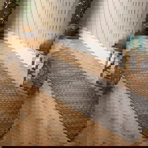 My Mat Sculptured Washable Basket Weave Mink