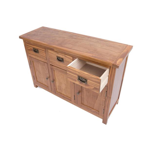Cabinet Bits Padua Lacquered 3 Drawer 3 Door Sideboard Brass Drop Handle