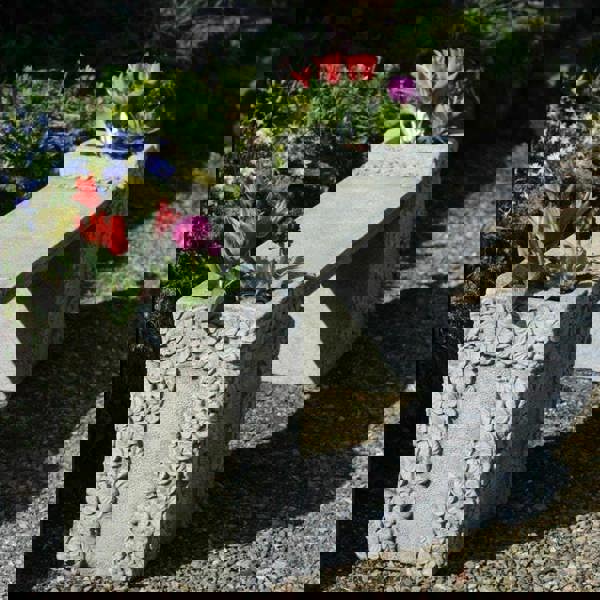 Daisy Design Stone Cast Garden Bench