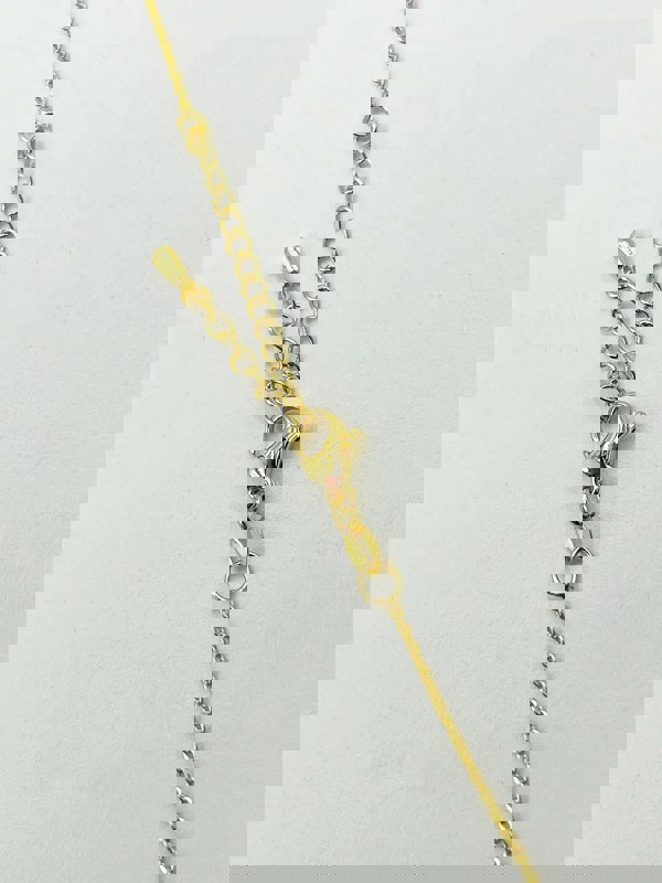 SVNX Cross Pendant Necklace in Multi Colour Stones