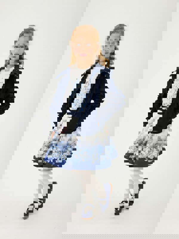 Monnalisa Girls Elsa Mikado Skirt in Blue