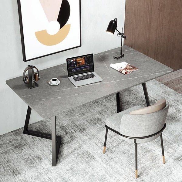 Sierra Office Desk, Sintered Stone with desk office
