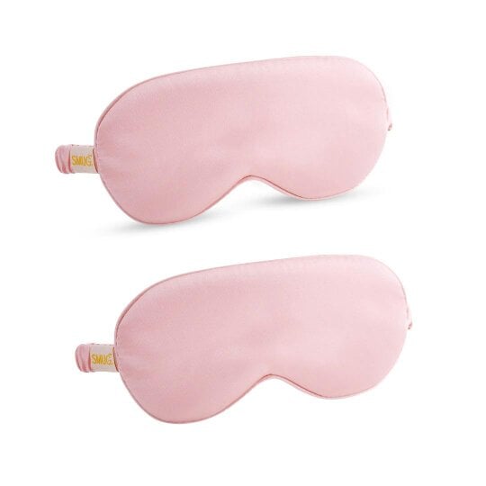 Satin Sleep Mask Twin Pack Sets - Various Designs - Pink