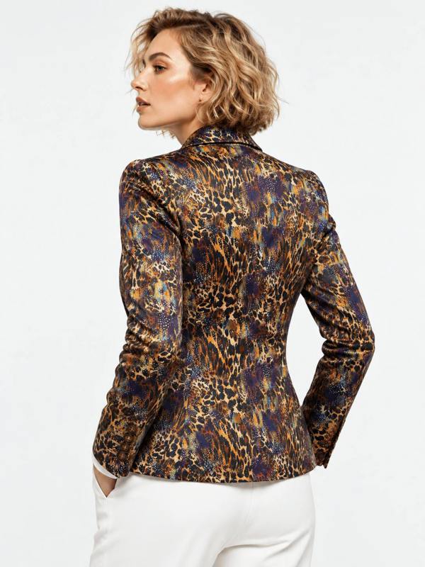 Gilded Instinct Leopard Print Blazer - Claudio Lugli Shirts