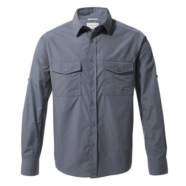 Craghoppers Mens Kiwi Long-Sleeved Shirt - Ombre Blue