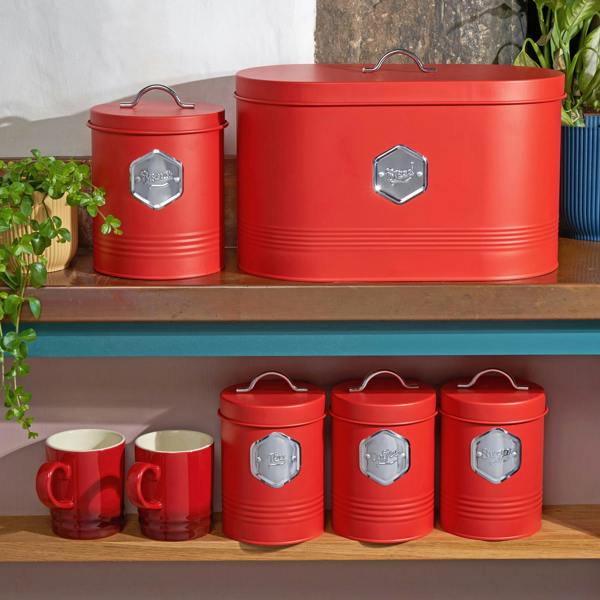 Cooks Professional 5 Piece Kitchen Storage Set | Red / Silver