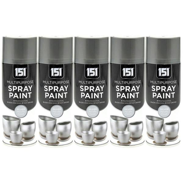 151 5X 151 Metallic Silver Spray Paint 400ml