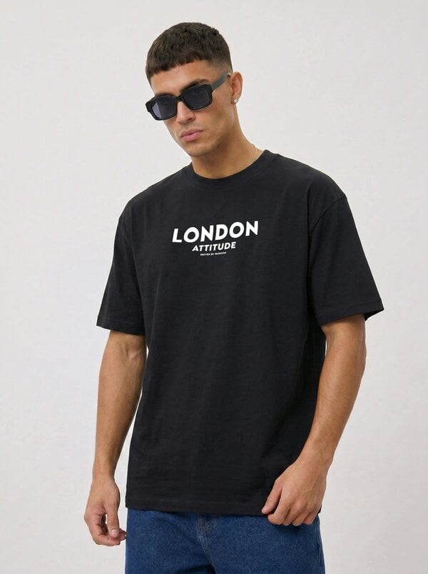 London Attitude Original Creators Dragon Graphic Heavyweight Oversized T-Shirt