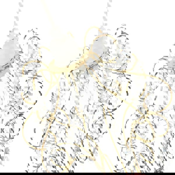 Polished Gold Shabby Chic Chandelier Style Pendant Shade with Acrylic Image 3