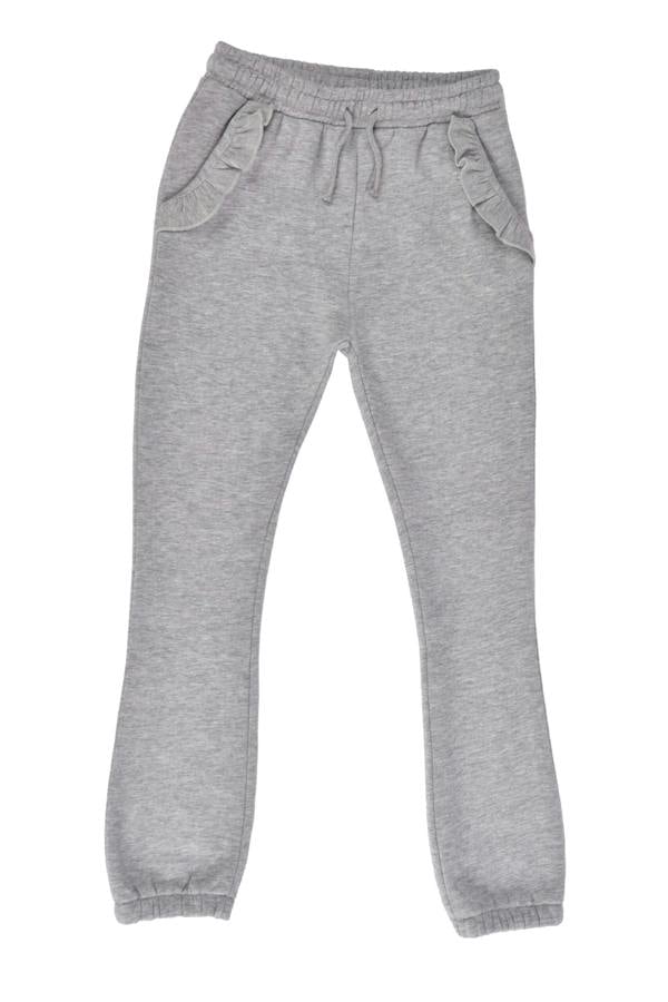 Smart Living Girls Pocket Frill Joggers - Grey