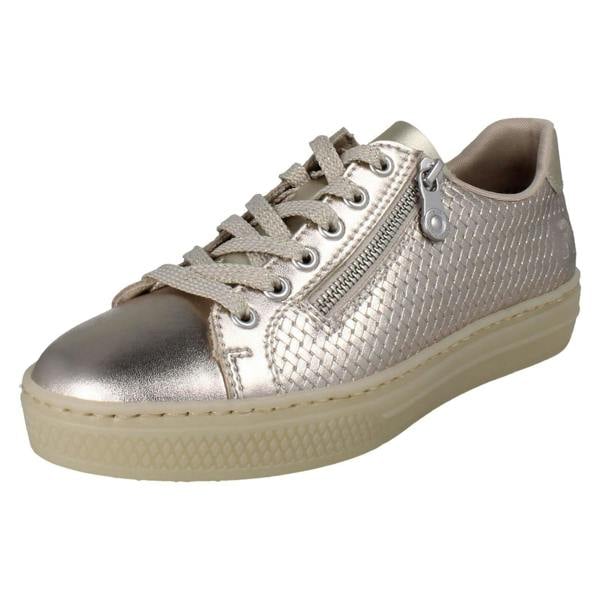 Rieker Ladies Rieker Detailed Casual Trainers With Side Zip L5955