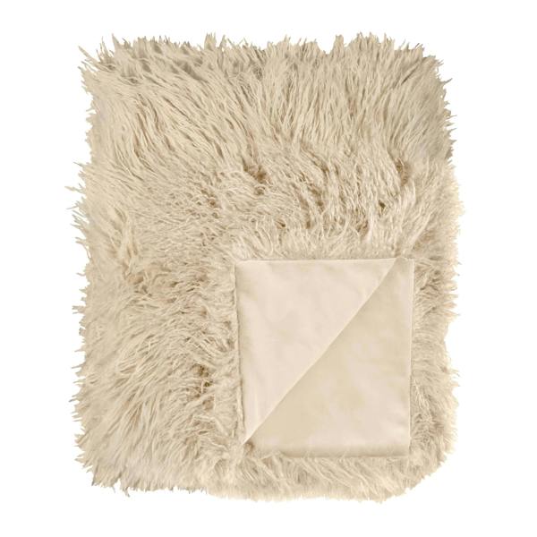 Furn Rowan Faux Fur Throw - Natural - 
