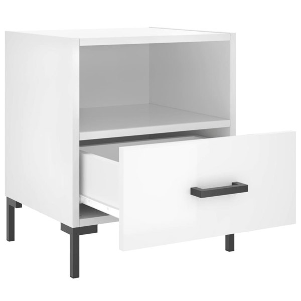 Berkfield Bedside Cabinets 2 pcs High Gloss White 40x35x47.5 cm Engineered Wood