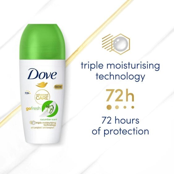 Dove Go Fresh Roll On Anti-Perspirant Cucumber Green Tea 72H Protection 30x50ml