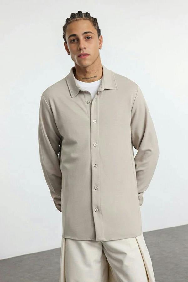 WOVCOR Regular Comfortable Knit Fabric Men’s Shirt